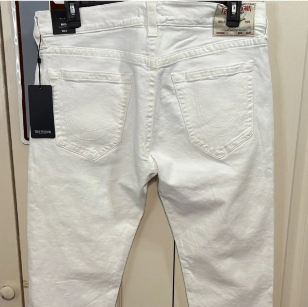 True Religion Rocco Relaxed Men's Skinny White Jeans
